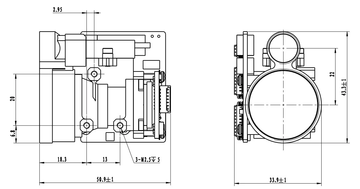 5km Eye Safe Laser Rangefinder Module Lrf